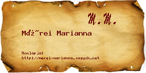 Mérei Marianna névjegykártya